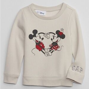 GAP Kids Beige Mickey & Minnie Sweatshirt